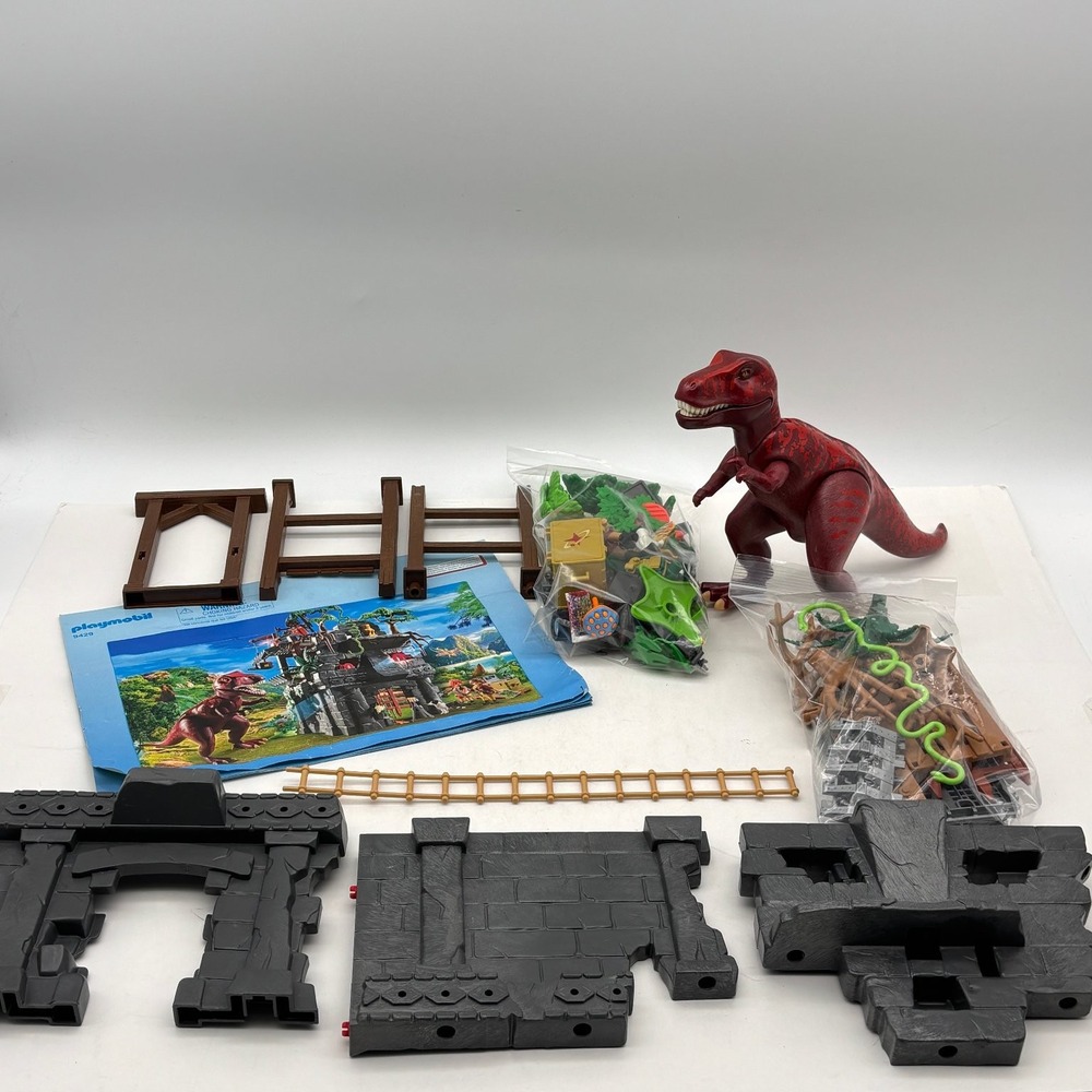 Playmobil 9429 Dino Rise Hidden Temple w/T-Rex Figures & Accessories INCOMPLETE